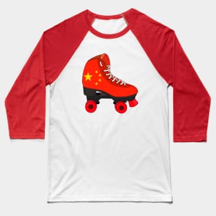 Roller Skating China Baseball T-Shirt